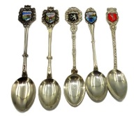 Srebrne łyżeczki kolekcjonerskie pamiątkowe próby 800/835 zestaw 5 szt