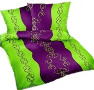 pościel z satyny 140x200 + 1x70x80 zamek S 993 Pałacowa śliwka G-o