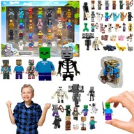 DUZY ZESTAW MINI FIGURKI MINECRAFT 24 SZTUKI FIGURKA FIGUREK MINE CRAFT