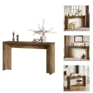 KONSOLA TRIBESIGNS STOLIK PRZEDPOKÓJ BRĄZOWY LOFT 140X80X29,5CM STYL KLASA