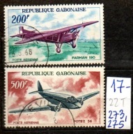 Gabon 22 T , nr 273, 275