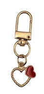 Brelok do kluczy dla kobiet serce w sercu czerwone do torebki kosmetyczki