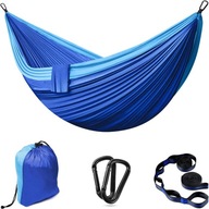 DUŻY HAMAK DLA 2 OSÓB 300x200cm ULTRALEKKI, DO 300kg HAMAK KEMPINGOWY