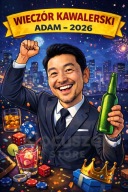 Śmieszna Karykatura z Twojego zdjęcia Wieczór Kawalerski A4+Antyrama Gratis