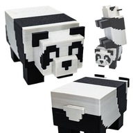 Panda MINECRAFT Figurka Biało-Czarny Miś Pixelowy dla Gracza Dekoracja
