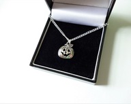 Naszyjnik Straszna Dynia idealny na Halloween Łańcuszek lub Czarna Linka