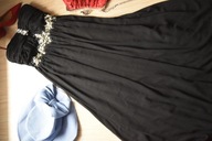 *PINK* PIĘKNA SUKIENKA DŁUGA Z CEKINAMI CZARNA_36