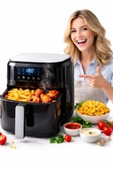 FRYTKOWNICA BEZTŁUSZCZOWA 5L 1500W AIR FRYER XL SMART CZARNA 8 PROGRAMÓW