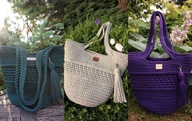 Torba ze sznurka bawełn. handmade - wybór koloru