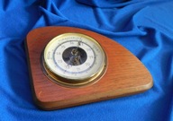 Stary BAROMETR otwarte serce fazowane szkło ciekawy kształt