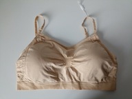 Śliczny biustonosz modelujący elastyczny beżowy XXL