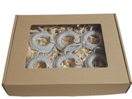 Box świąteczny komplet ozdób choinkowych z makramy handmade rękodzieło