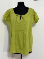 245 zielona bluzka kropkowany casual luźna XL Fat face upały batystowa
