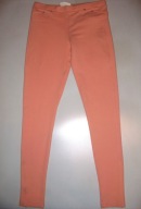 BERSHKA spodnie legginsy jegginsy brzoskwiniowe S