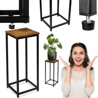 KWIETNIK STOJĄCY METALOWY STOJAK NA KWIATY WYSOKI LOFTOWY PÓŁKA DREWNIANY