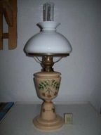 [@fp] -DOBRA CENA---Porcrlanowa lampa naftowa XIXw