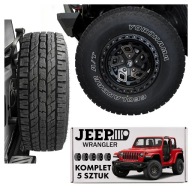 Komplet 5 kół koła Jeep Wrangler YOKOHAMA GEOLANDAR AT 315/70 R17 felgi ALU