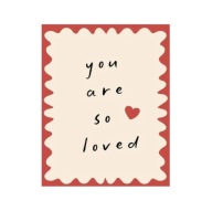 Plakat „You Are So Loved” – Minimalistyczny Plakat z Sercem