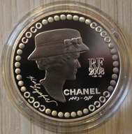 COCO CHANEL 125 LECIE 5 EURO 2008 FRANCJA - CERTYFIKAT - ETUI, RZADKOŚĆ