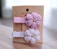 Spineczki do włosów szydełkowy kwiatek 2 szt.