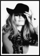 A2 PLAKAT BRIGITTE BARDOT W KAPELUSZU FILM KULTOWY CZARNO BIAŁY