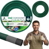 WĄŻ OGRODOWY 1/2 30M GUMOWY ZBROJONY ELASTYCZNY MOCNY 3 WARSTWOWY