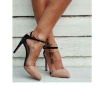 Eleganckie szpileczki zamsz Stradivarius 40 sexy szpilki buty na obcasie