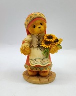 z kolekcji Cherished Teddies MISIA ze słonecznikami figurka kolekcjonerska