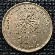 *GRECJA [0217] *100 drachm 1994 Trzecia Republika, Król Aleksander Wielki