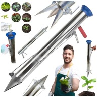 STALOWA SADZARKA RĘCZNA DO SADZENIA CEBULEK ROŚLIN KWIATÓW ROZSADY SADZONEK