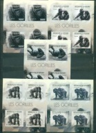 MAŁPY-GORYLE. BURUNDI. Mi ark.x5.B** 2012r