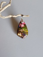 Naturalny jaspis z bronzytem - wisior srebro 925