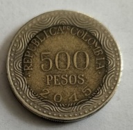 moneta Kolumbia 500 pesos 2015