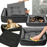 Duże Legowisko-materac wodoodporny dla psa szary 120 cm x 90 cm