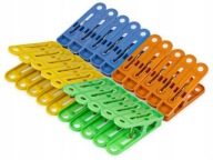 Klamerki spinacze kolorowe do wieszania prania bielizny 48 sztuk