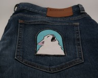 Naszywka Haftowana KRZYCZĄCY KOT Mem – 9 x 7 cm