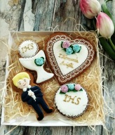 Pierniki, pierniczki podziękowania Pierwsza Komunia Święta