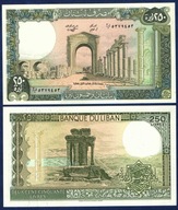 LIBAN 250 LIVRES 1988 P-67e UNC BIG 164 x 95