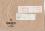 Frankatura mechaniczna - reklama firmy jako dostawcy na Olimpiadę Innsbruck