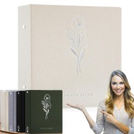 ALBUM NA ZDJĘCIA LANPN 1000 SZT 11X15 BEŻOWY LNANY NA PREZENT PAMIĄTKOWE