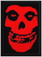 Termo Naszywka MISFITS Ghost Czaszka Muzyczna Rock Haftowana Naprasowanka