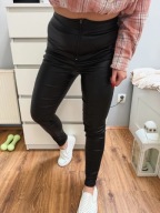 Czarne woskowane spodnie wysoki stan S/M