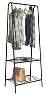WIESZAK STOJĄCY NA UBRANIA KURTKI STOJAK DO PRZEDPOKOJU PODŁOGOWY CZARNY