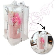 BUKIET ZAPACHOWYCH KWIATÓW MYDLANYCH FLOWER BOX ŚWIECĄCE LED