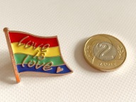 Przypinka Pin Flaga Równość Love is Love LGBT