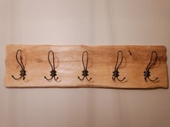 Wieszak drewniany vintage rustykalny loft drewno brzozowe szczotkowane.
