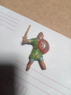 Stara Zabawka Żołnierzyk PRL Rycerz Zielony bez podstawy