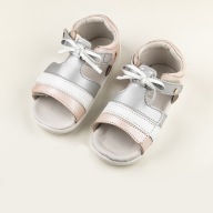 Bobux Mirror Seashell Shimmer + Silver Stripe