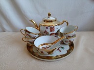 Porcelana chińska zestaw do herbaty - z czasów PRL Zestaw ze smokiem