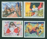 MONAKO ** Malarstwo francuskie Matisse, Derain, Dongen Mi 1437-40